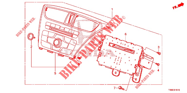 AUDIO UNIT (1) voor Honda CIVIC TOURER DIESEL 1.6 SE 5 deuren 6-versnellings handgeschakelde versnellingsbak 2015