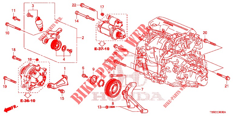 AUTOMATISCH SPANNER (DIESEL) voor Honda CIVIC TOURER DIESEL 1.6 SE 5 deuren 6-versnellings handgeschakelde versnellingsbak 2015