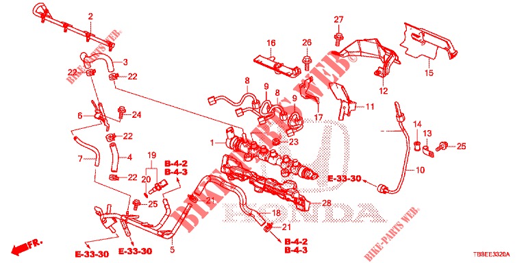 BRANDSTOF RAIL/HOGE DRUK POMP (DIESEL) voor Honda CIVIC TOURER DIESEL 1.6 SE 5 deuren 6-versnellings handgeschakelde versnellingsbak 2015