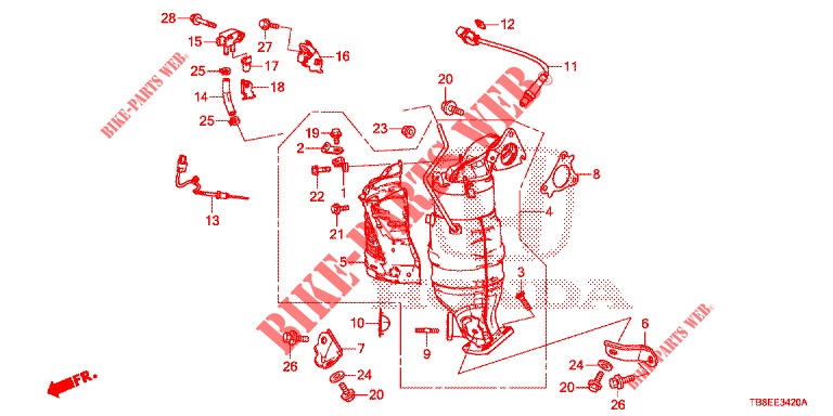 KOPPEL CONVERTER (DIESEL) (1) voor Honda CIVIC TOURER DIESEL 1.6 SE 5 deuren 6-versnellings handgeschakelde versnellingsbak 2015