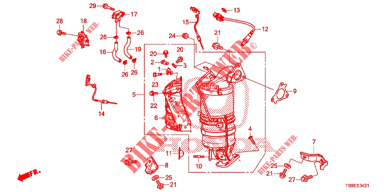 KOPPEL CONVERTER (DIESEL) (2) voor Honda CIVIC TOURER DIESEL 1.6 SE 5 deuren 6-versnellings handgeschakelde versnellingsbak 2015