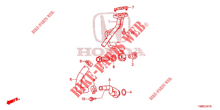 TURBO OLIESLANG (DIESEL) voor Honda CIVIC TOURER DIESEL 1.6 SE 5 deuren 6-versnellings handgeschakelde versnellingsbak 2015