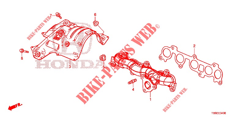UITLAAT SPRUITSTUK (DIESEL) voor Honda CIVIC TOURER DIESEL 1.6 SE 5 deuren 6-versnellings handgeschakelde versnellingsbak 2015