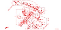 ACHTERKLEP VOERING/ ACHTER PANEEL VOERING(2DE)  voor Honda CIVIC TOURER DIESEL 1.6 ES 5 deuren 6-versnellings handgeschakelde versnellingsbak 2016