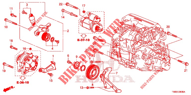 AUTOMATISCH SPANNER (DIESEL) voor Honda CIVIC TOURER DIESEL 1.6 EXGT 5 deuren 6-versnellings handgeschakelde versnellingsbak 2016