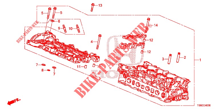 CILINDERKOP AFDEKKING (DIESEL) voor Honda CIVIC TOURER DIESEL 1.6 EXGT 5 deuren 6-versnellings handgeschakelde versnellingsbak 2016