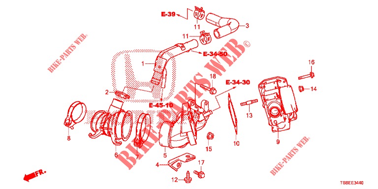 INLAATDRUK VAN DE REGELKLEP (DIESEL) voor Honda CIVIC TOURER DIESEL 1.6 EXGT 5 deuren 6-versnellings handgeschakelde versnellingsbak 2016