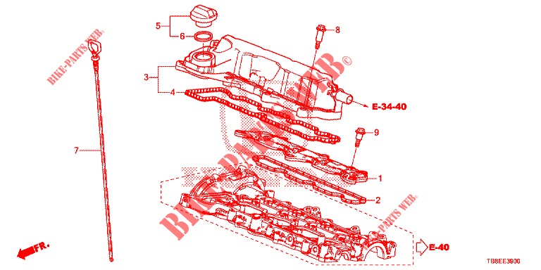 ONTLUCHTKAMER (DIESEL) voor Honda CIVIC TOURER DIESEL 1.6 EXGT 5 deuren 6-versnellings handgeschakelde versnellingsbak 2016