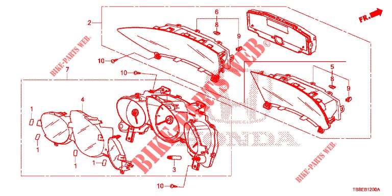 SNELHEIDSMETER  voor Honda CIVIC TOURER DIESEL 1.6 EXGT 5 deuren 6-versnellings handgeschakelde versnellingsbak 2016
