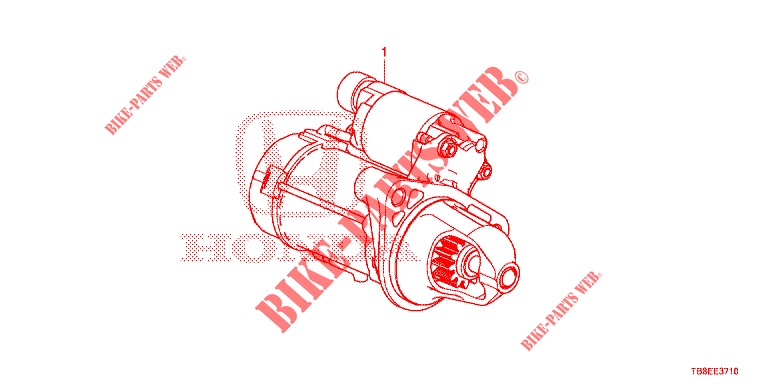STARTMOTOR (DIESEL) (DENSO) voor Honda CIVIC TOURER DIESEL 1.6 EXGT 5 deuren 6-versnellings handgeschakelde versnellingsbak 2016