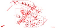 ACHTERKLEP VOERING/ ACHTER PANEEL VOERING(2DE)  voor Honda CIVIC TOURER DIESEL 1.6 EX 5 deuren 6-versnellings handgeschakelde versnellingsbak 2017