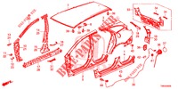 BUITEN PANELEN/ACHTER PANEEL  voor Honda CIVIC TOURER DIESEL 1.6 EXGT 5 deuren 6-versnellings handgeschakelde versnellingsbak 2017