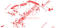 UITLAATPIJP/GELUIDDEMPER (DIESEL) voor Honda CIVIC TOURER DIESEL 1.6 EXGT 5 deuren 6-versnellings handgeschakelde versnellingsbak 2017