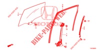 ACHTER PORTIER RAMEN/REGELAAR  voor Honda CR-V 2.0 ES 5 deuren 5-traps automatische versnellingsbak 2013