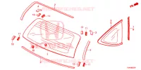ACHTER RUIT/KWARTSGLAS  voor Honda CRV ES 5 deuren 5-traps automatische versnellingsbak 2017