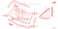 ACHTER RUIT/KWARTSGLAS (2) voor Honda CRV SE 5 deuren 6-versnellings handgeschakelde versnellingsbak 2015