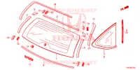 ACHTER RUIT/KWARTSGLAS  voor Honda CRV DIESEL EX 5 deuren 5-traps automatische versnellingsbak 2014