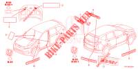 EMBLEMEN/WAARSCHUWINGSLABELS  voor Honda CR-V HYBRID 2.0 BASE 5 deuren CVT elektronische versnellingsbak 2020